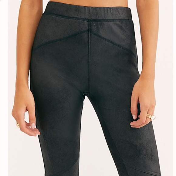 NWT Free People Midnight Vegan Suede Skinny Pants - Picture 4 of 7